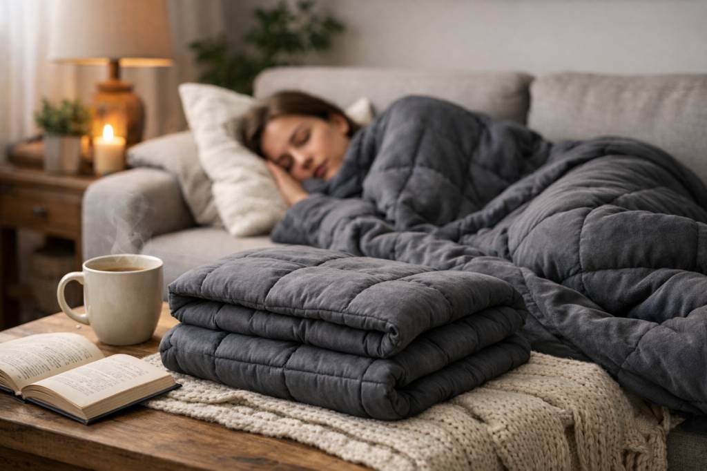 Plaids lestés : utilisations, avantages et différences avec les couvertures lestées