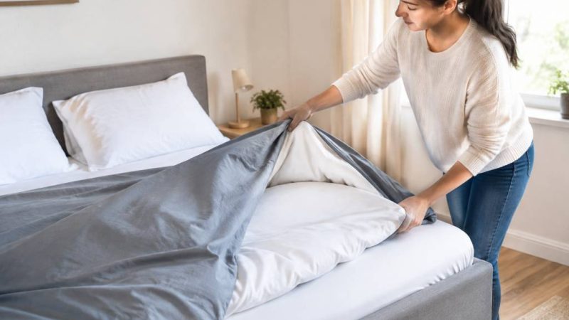 Comment mettre une housse de couette 220×240 facilement ?