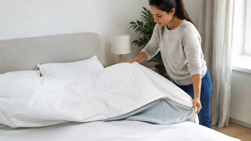 Technique pour mettre une housse de couette : méthode simple et efficace